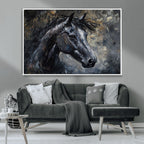 Large Abstract Horse Wall Art Canvas Print, Farmhouse Wall Art