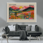 Yayoi Kusama 1986 Wall Art Print, Wabi Sabi Japanese Vibrant Abstract Landscape Canvas
