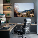 Rustic Landscape Wall Art Canvas Print, Serene Valley Scene