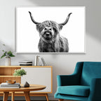 Fanny Scottish Highland Cow Cattle Art Print Farmhouse Wall Art Canvas Print