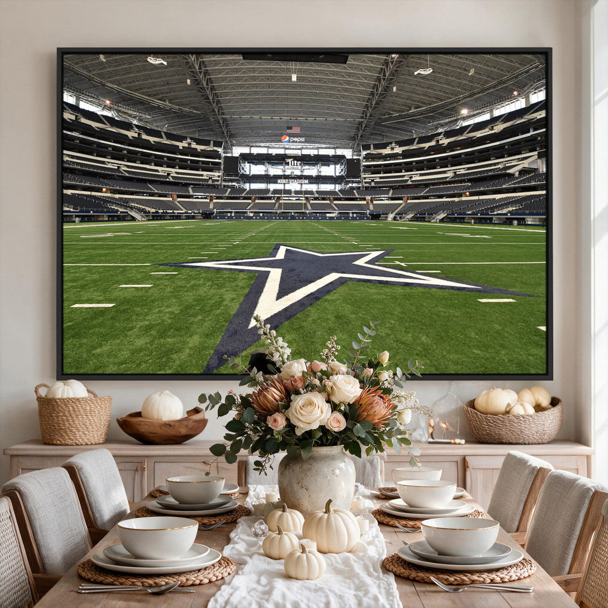 Dallas Cowboys Football Team Print - Arlington AT&T Stadium