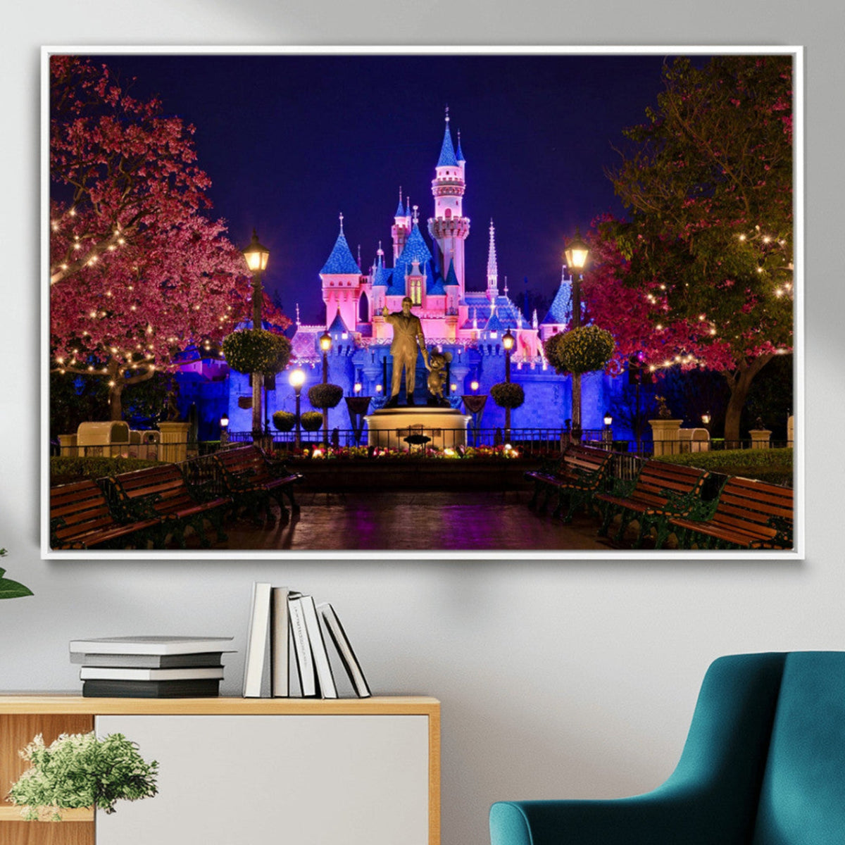 Disney Castle Wall Art | Framed Magic Kingdom Canvas
