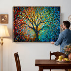 Yggdrasil Tree of Life Wall Art Print | Mosaic Style Canvas Wall Art