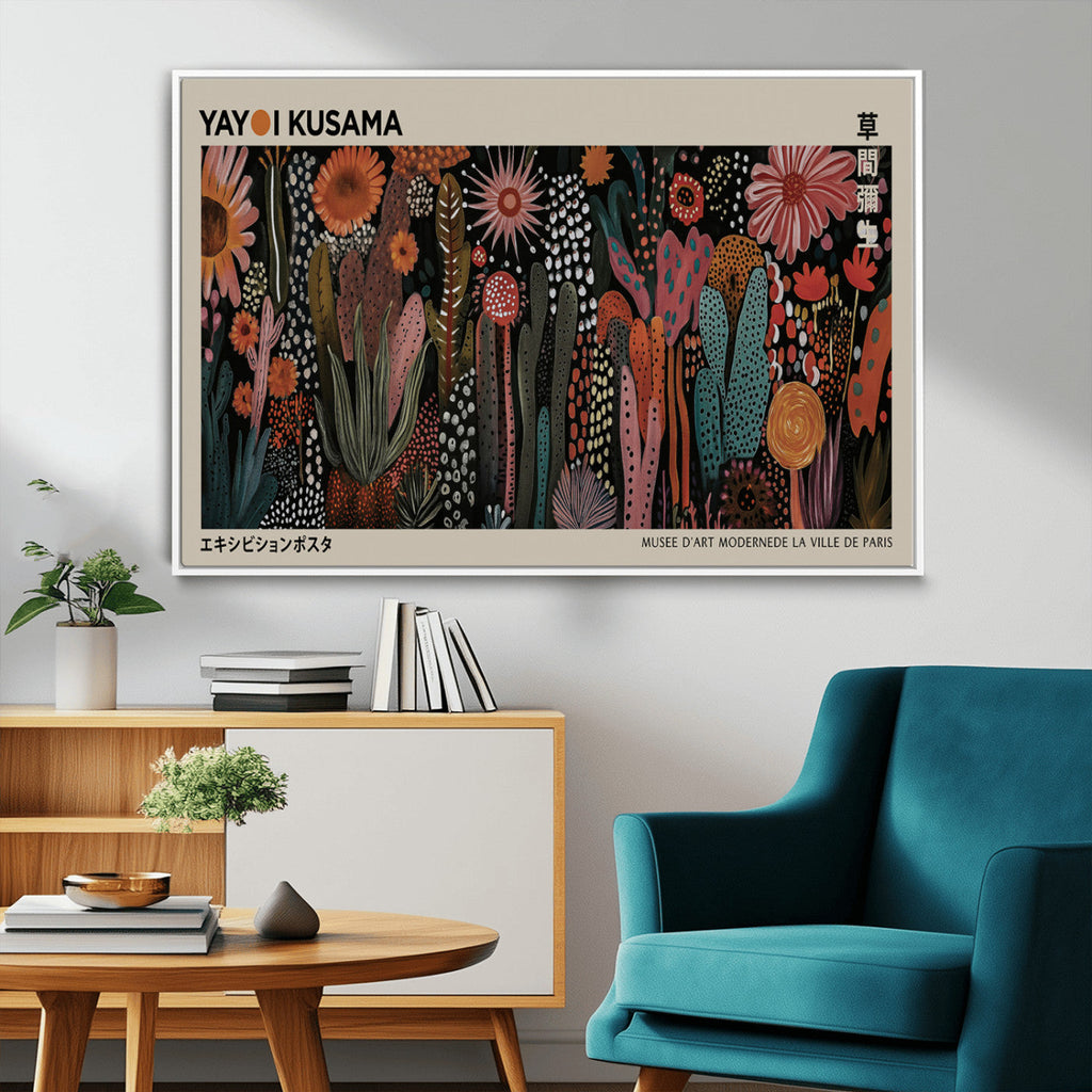 Modern Japanese Wall Art Canvas Print, Framed Abstract Mount Fuji Zen Landscape