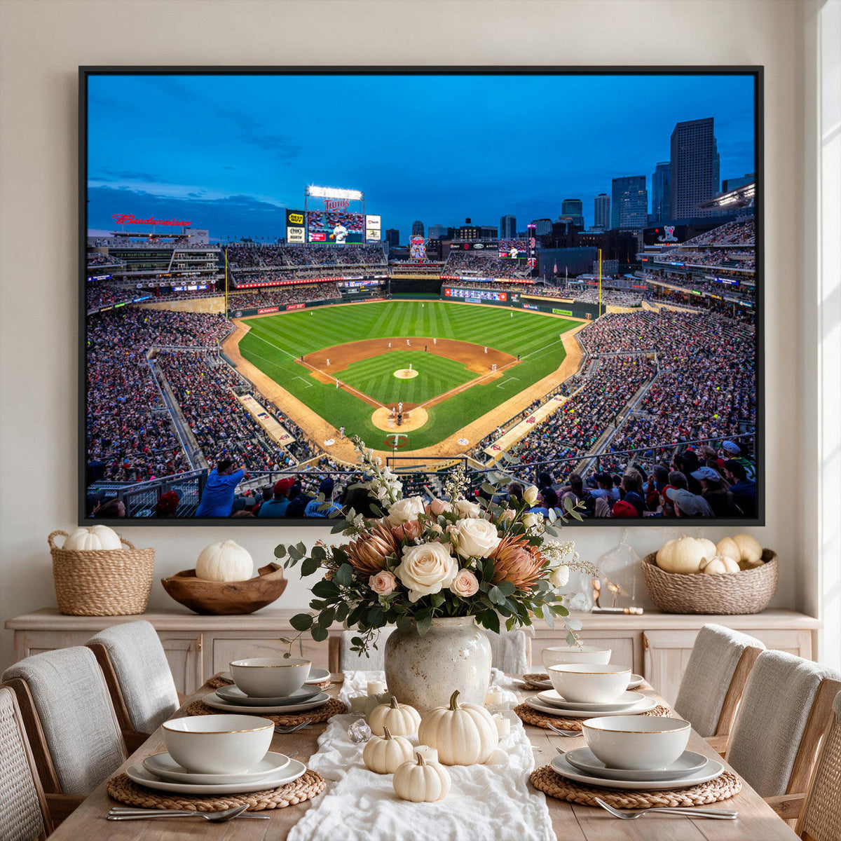 Target Field Stadium Wall Art Canvas Print, Minnesota Twins