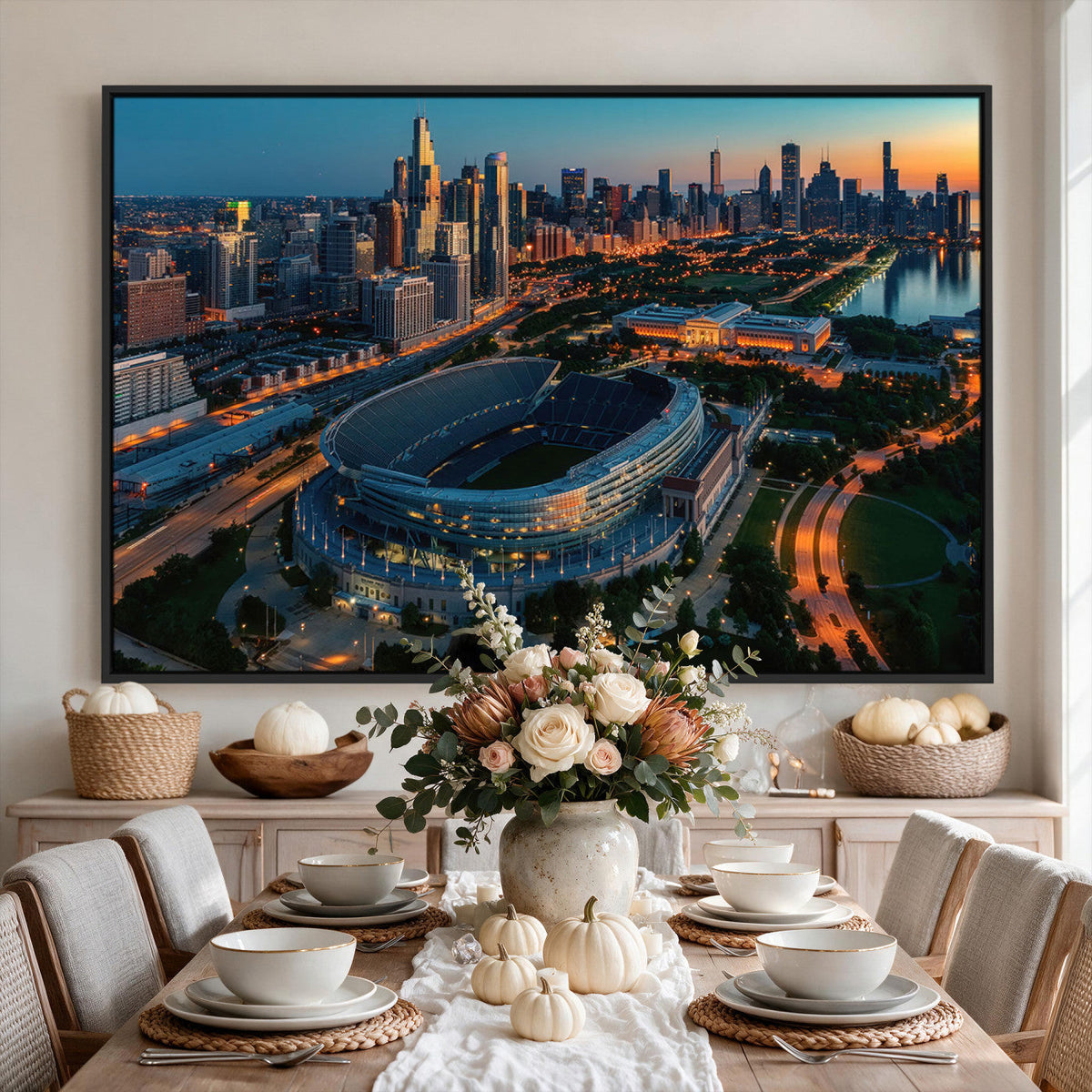 Chicago Bears Soldiers Field Wall Art Canvas Print