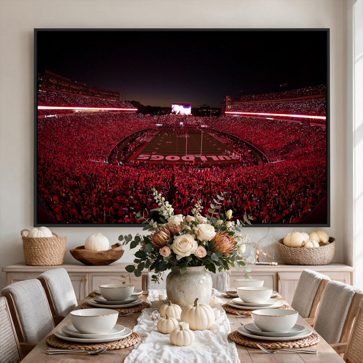 Dooley Stadium Wall Art, Sports Arena Canvas Print, Dooley Field Sanford Stadium