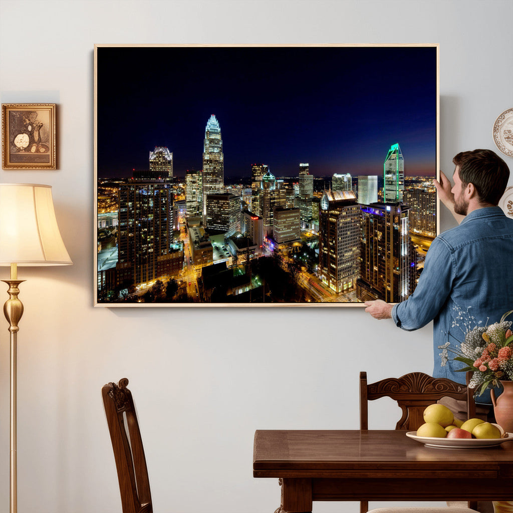 Atlanta Skyline Wall Art Canvas Print | Modern Cityscape