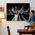 Atlanta Skyline Wall Art Canvas Print, Atlanta Downtown Night Cityscape