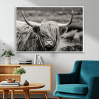 Cow Focus Canvas Wall Art Print