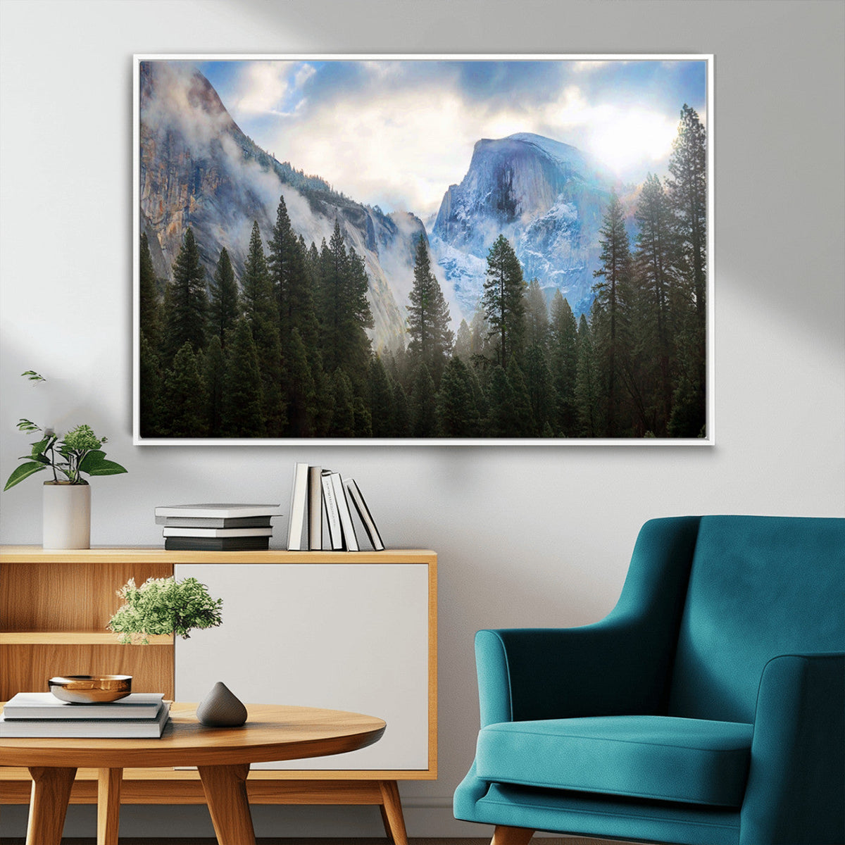 Half Dome Yosemite California Wall Art Canvas Print El Capitan