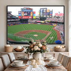 New York Mets Baseball Team Print, Citi Field Baseball Stadium Wall Art