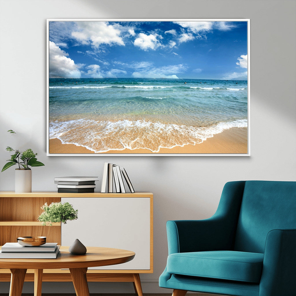 Sea View From the Beach Canvas Print