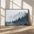 Foggy Pine Forest Wall Art Canvas Print