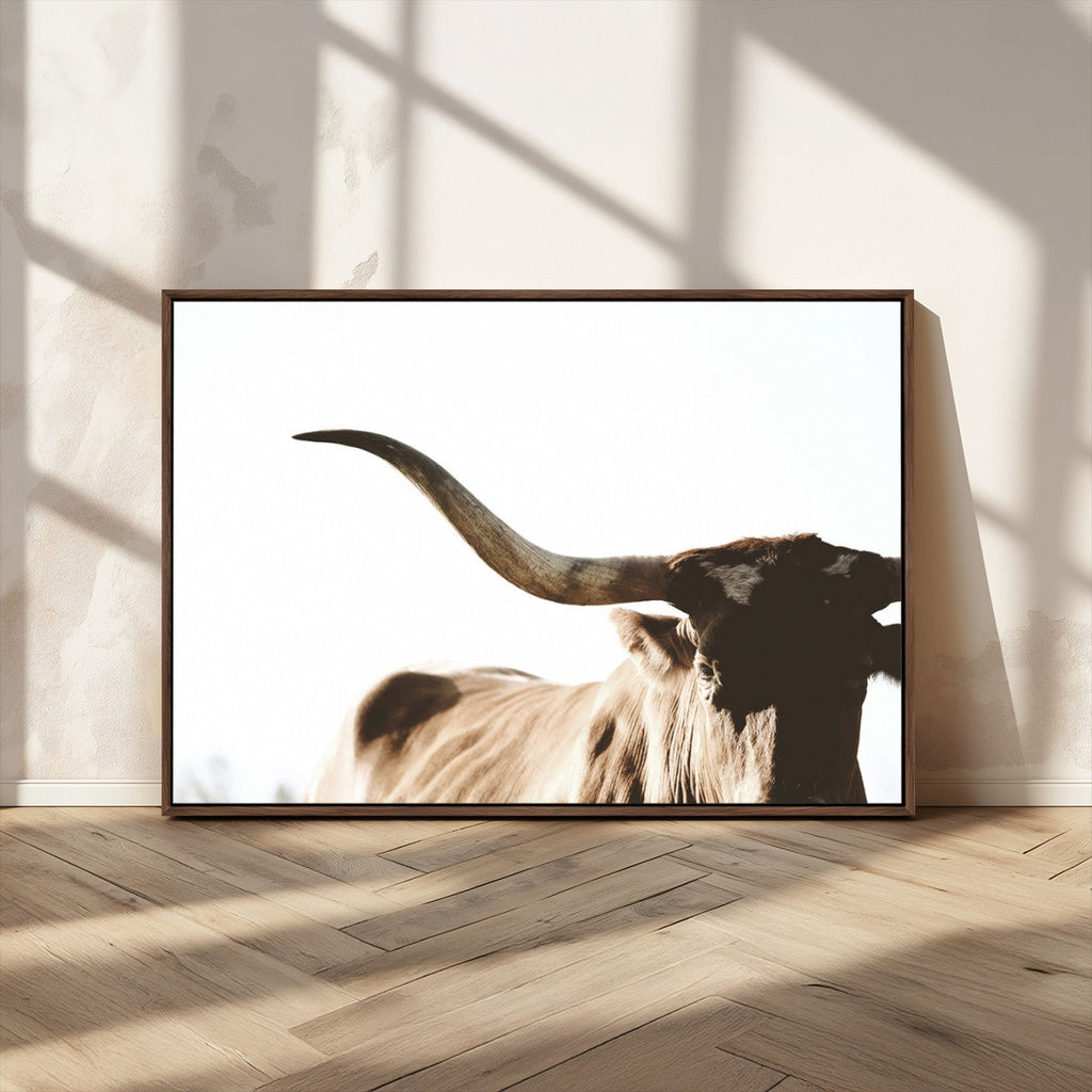 Texas Longhorn Wall Art Canvas Print, 3-Panel