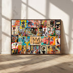 Abstract Art Collage Wall Art Canvas Print, Urban Graffiti Style