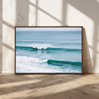Ocean Swell Wall Art Canvas Print, Framed Surf Waves and Blue Water Scene