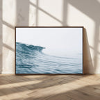 Ocean Wave Wall Art Canvas Print, Framed Coastal Decor Art, Modern Minimalist Ocean