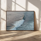 Ocean Waves Wall Art Canvas Print, Framed Coastal Serenity Surf Scene