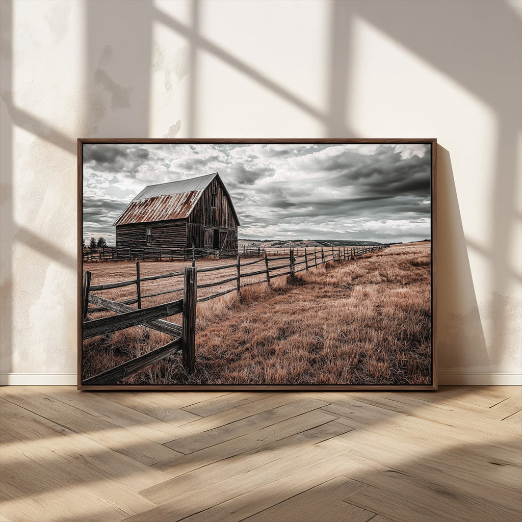 Rustic Weathered Barn Wall Art Canvas Print