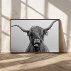 Texas Cow Wall Art Canvas, Texas Longhorn Cattle Canvas Print