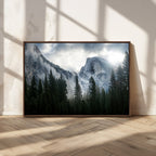 Wall Art Foggy Forest Landscape Canvas Print