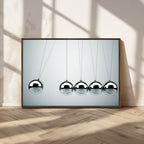 Newton's Cradle Wall Art Canvas Print | Framed Newton Cradle Wall Art