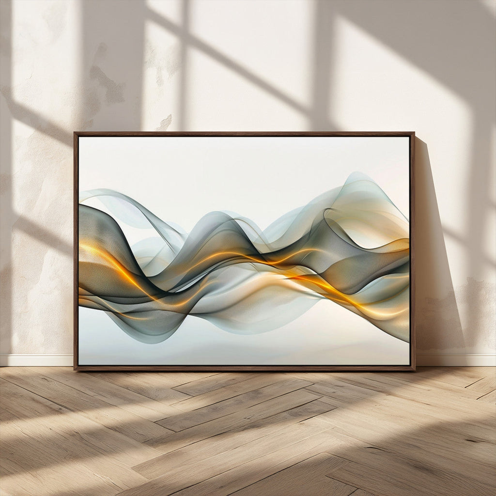 Abstract Wave Canvas Wall Art | Fluid Contemporary Elegance in Motion