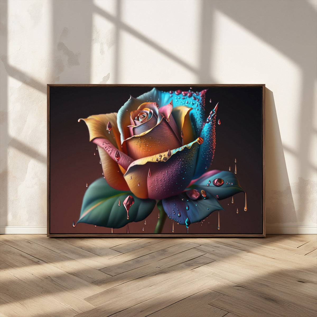 Abstract Rose Wall Art Canvas Print