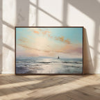 Abstract Ocean Wall Art, Boat Wall Art Canvas Print