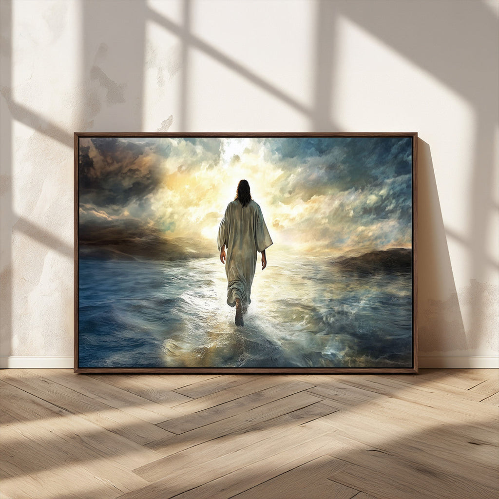 Jesus Walking on Water Wall Art | Canvas Print | Ready to Hang