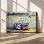 Banksy Life is Short Wall Art, Iconic Graffiti Street Art Canvas Print