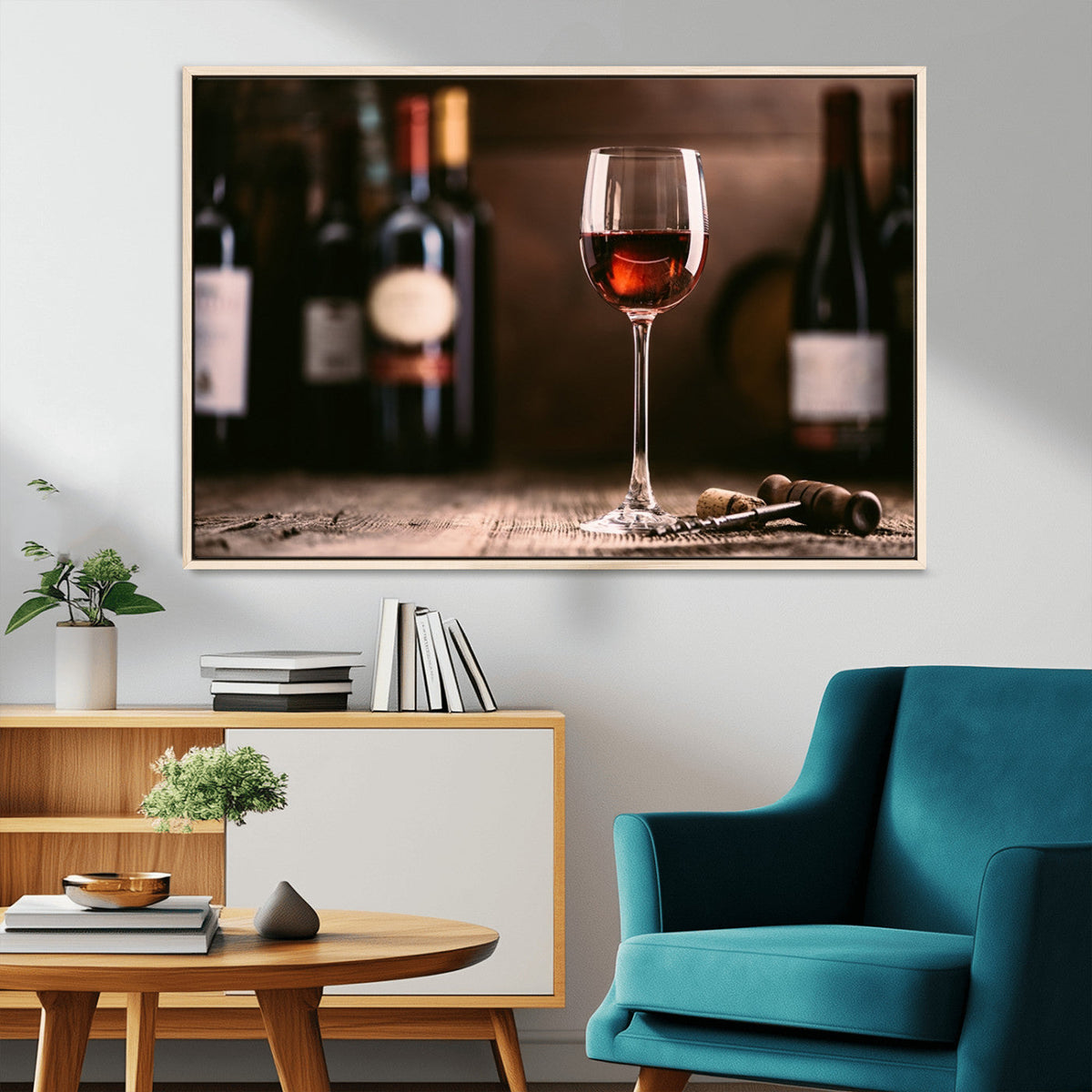Red Wine and Bottle Canvas Print