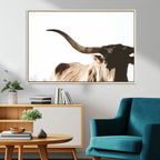 Texas Longhorn Wall Art Canvas Print, 3-Panel