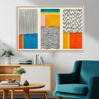 Canvas Print Wall Art Abstract Illustration Art Boho, Framed Abstract Boho Art