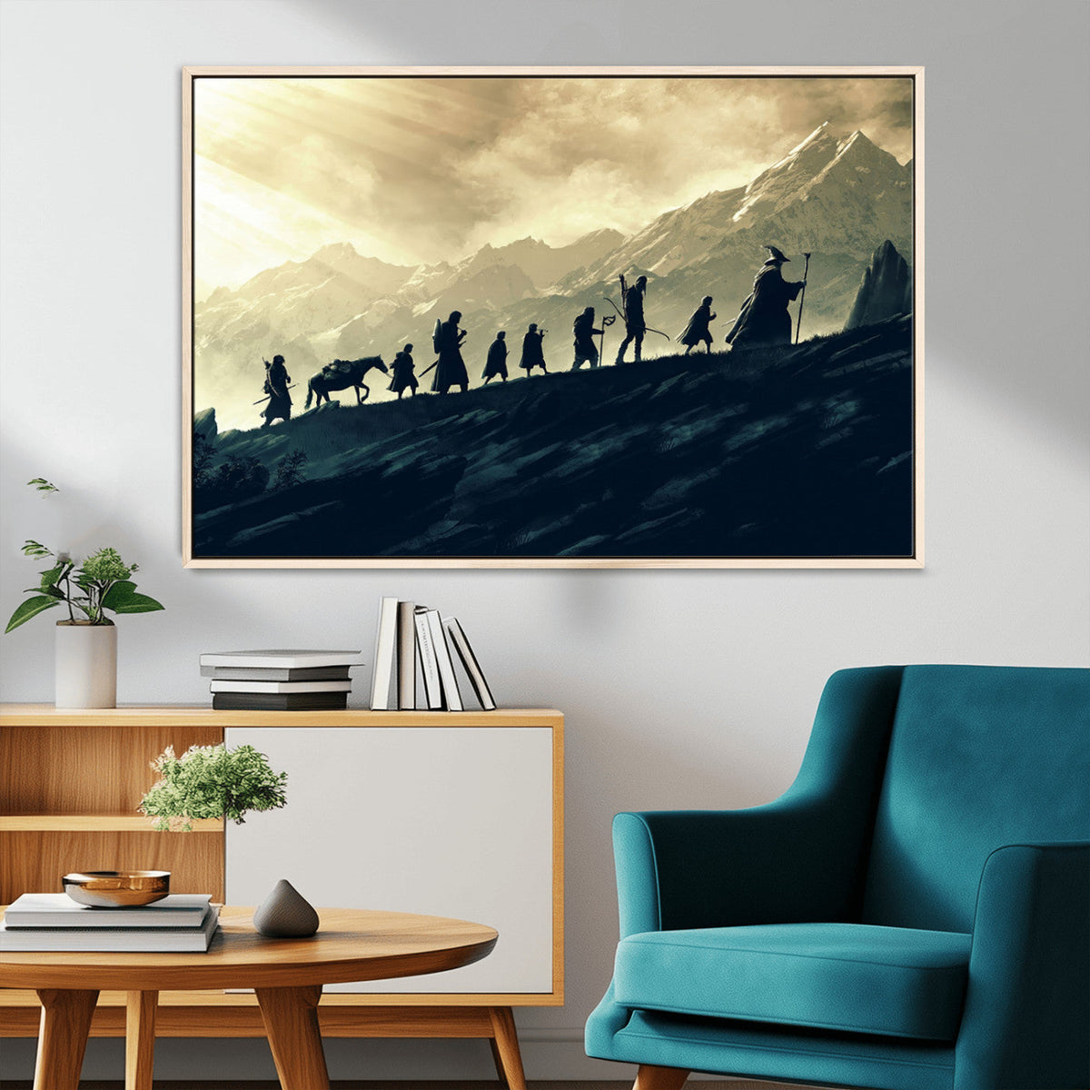 Fellowship Journey Wall Art | Fantasy Adventure Canvas Print