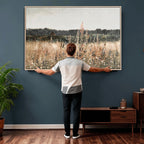 Rustic Field Landscape Wall Art Print, Giclee Canvas Wall Art