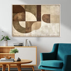 Wabi Sabi Geometric Wall Art | Abstract Modern Minimalist Canvas Print