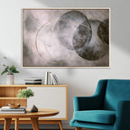 Abstract Grey Gold Wall Art | Modern Geometric Canvas