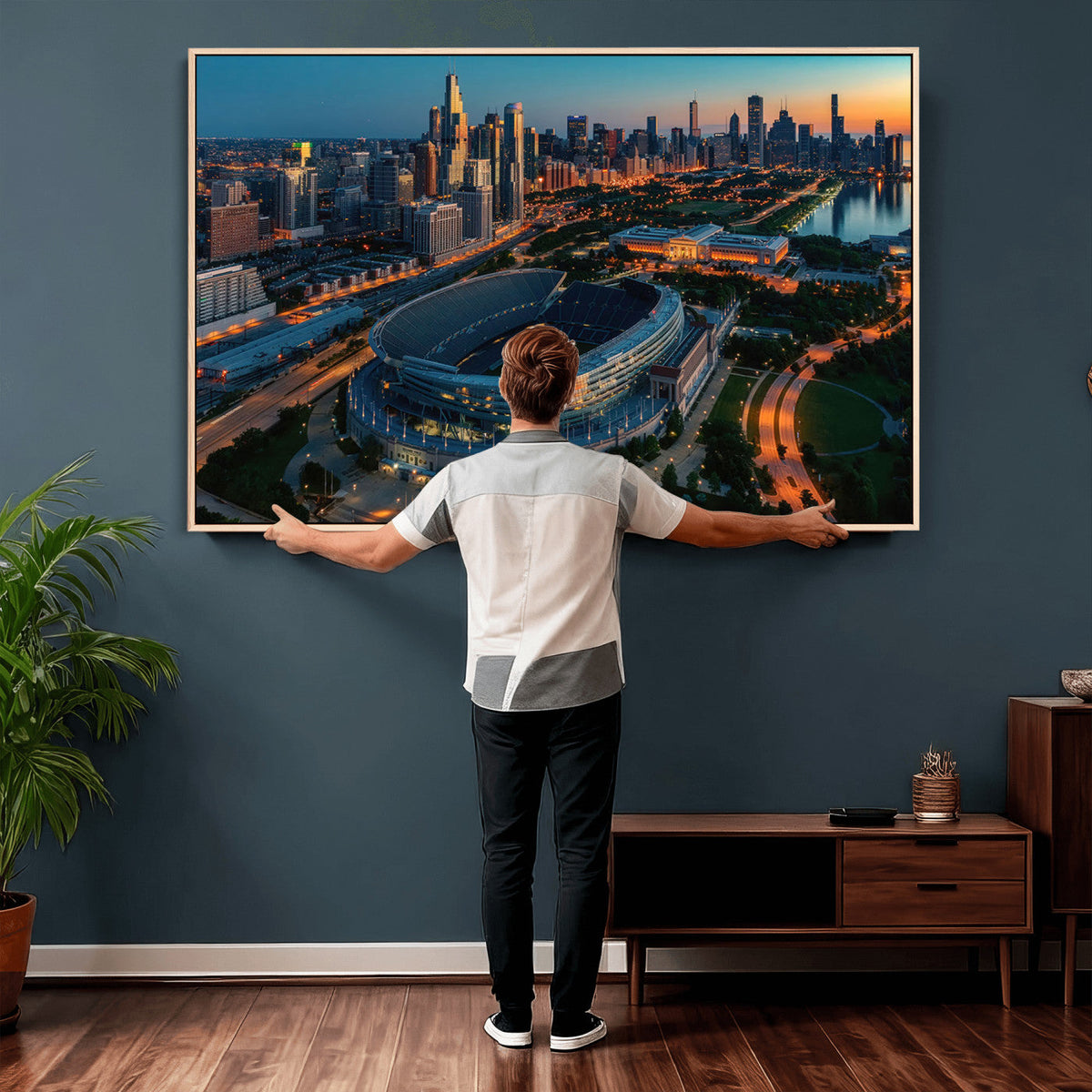 Chicago Bears Soldiers Field Wall Art Canvas Print