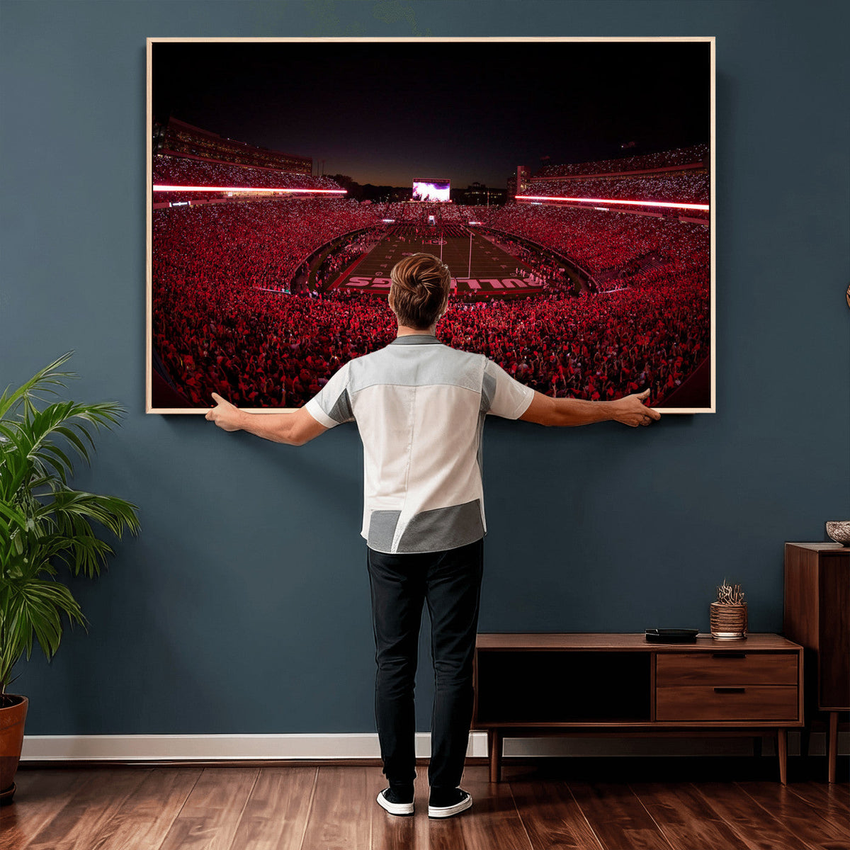 Dooley Stadium Wall Art, Sports Arena Canvas Print, Dooley Field Sanford Stadium