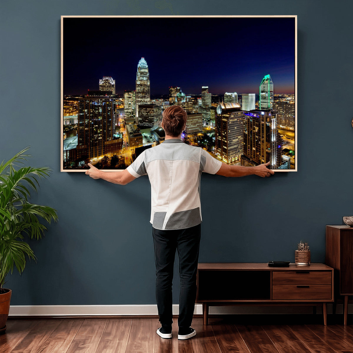 Atlanta Skyline Wall Art Canvas Print | Modern Cityscape