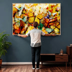 Butterfly Wall Art Canvas Print | Colorful Abstract Nature Artwork
