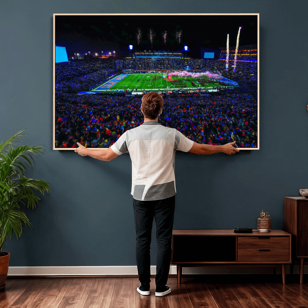 Ole Miss Rebels Vaught Hemingway Stadium Wall Art Canvas Print