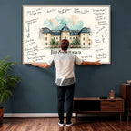 Wedding Venue Guest Book Canvas, Personalized Venue Drawing Sign