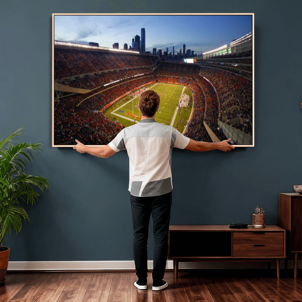 Chicago Bears Soldier Field Canvas Wall Art, NFL Stadium Panorama