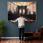 Brooklyn Bridge Canvas Wall Art, New York City Skyline Photography