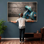 Dumbbell and Sport Wall Art Canvas Print