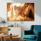 Buddha Statue Hands Wall Art Canvas Print