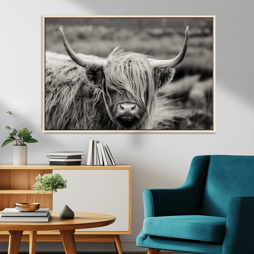 Cow Focus Canvas Wall Art Print